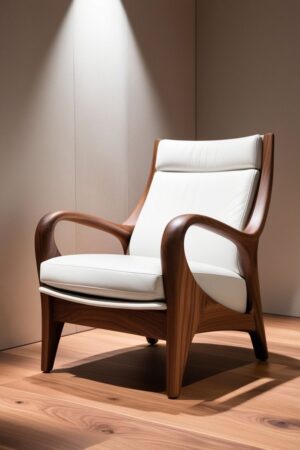 Arco Luxe Wooden Accent Chair